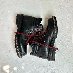 Alexander McQueen Black Studded Boots